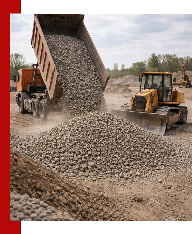Доставка гравийного щебня фракции 40-70 в Озёрске