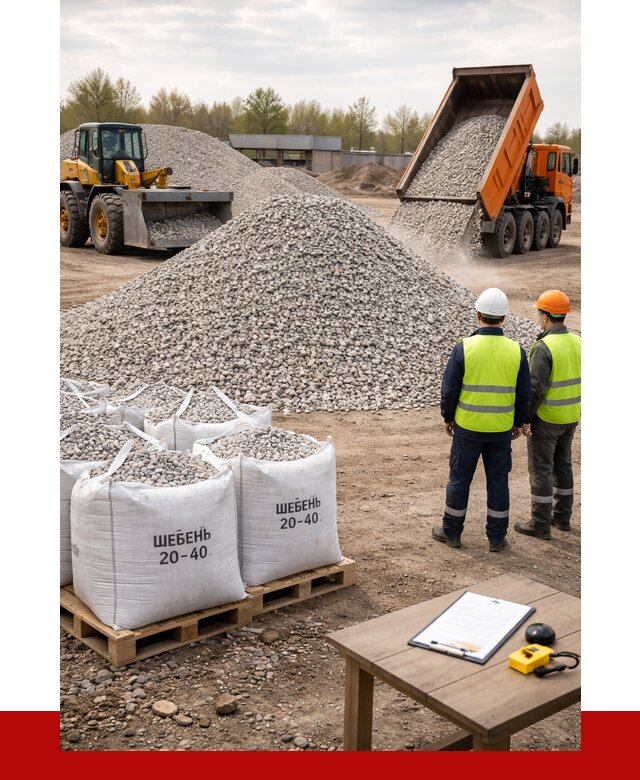 Известняковый щебень 20-40 в Озёрске от 2130 р. ПРОНЕРУДОзр