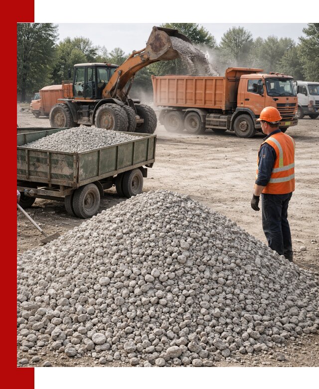 Доставка известнякового щебня фракция 20–40 в Озёрске