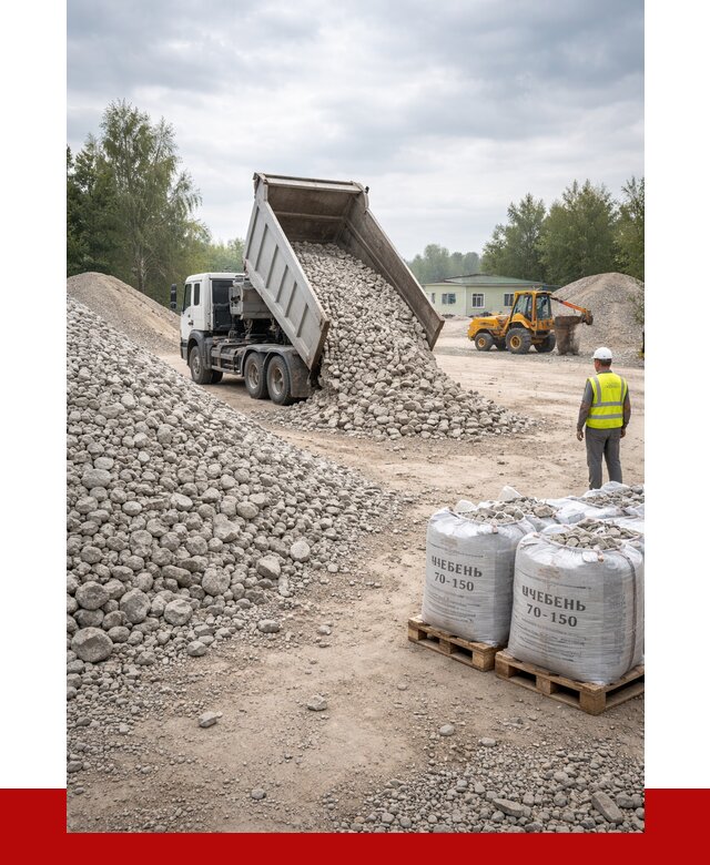 Известняковый щебень фракция 70-150 в Озёрске от 1268 р. | ПРОНЕРУДОзр