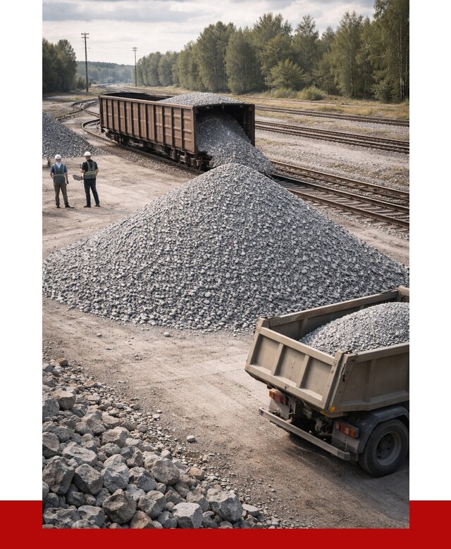 Железнодорожный щебень 20-60 в Озёрске от 1724 р. | ПРОНЕРУДОзр