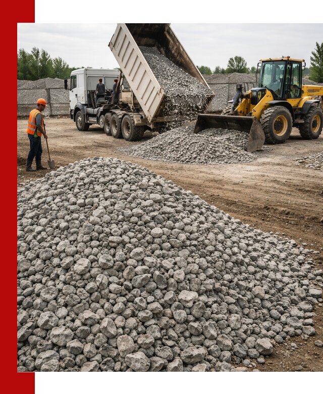 Доставка бетонного щебня фракции 40-70 в Озёрске