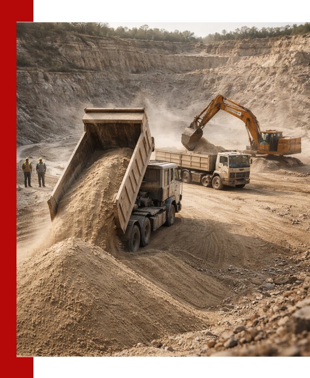 Карьерный песок навалом с доставкой в Озёрске