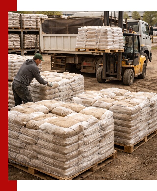 Карьерный песок в мешках с доставкой в Озёрске