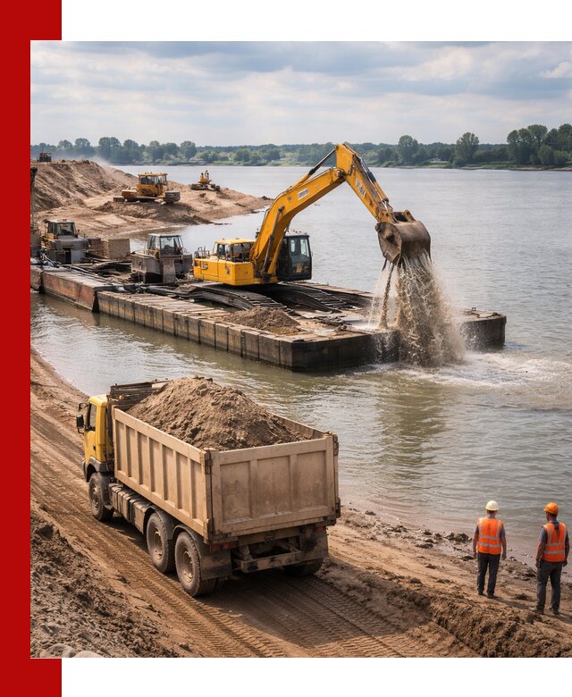 Намывной песок с доставкой в Озёрске оптом и в розницу