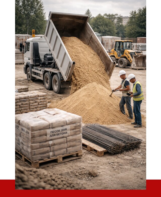 Песок для бетона в Озёрске от 2536 р. с доставкой, ПРОНЕРУДОзр