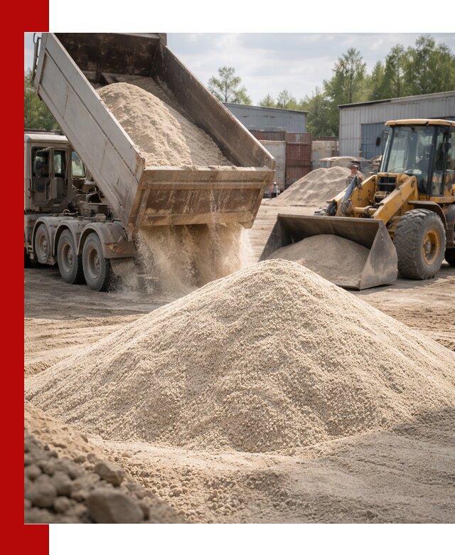 Кварцевый песок с доставкой в Озёрске для строительных работ