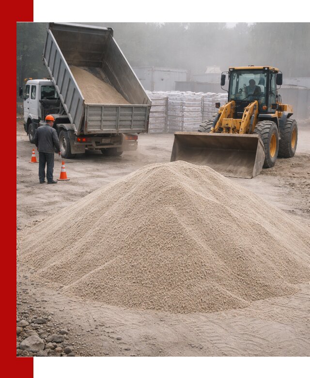 Кварцевый песок фракция 0–8 для стройработ в Озёрске