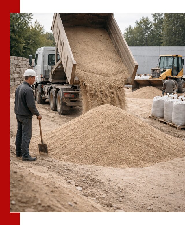 Кварцевый песок фракция 0–3 мм с доставкой в Озёрске