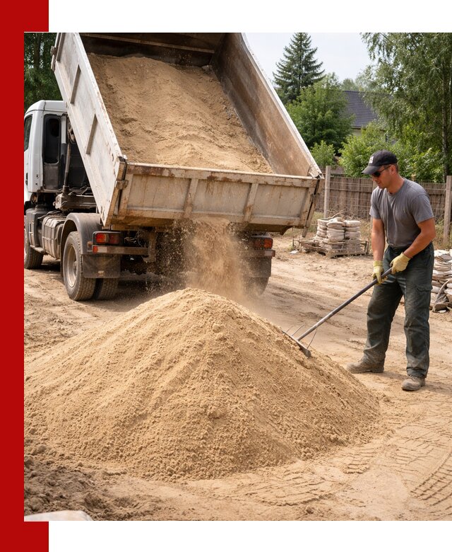 Доставка сухого песка самосвалами в Озёрске