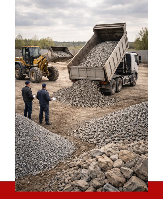 Гравий и камень с доставкой в Озёрске от 4260 р. - ПРОНЕРУДОзр