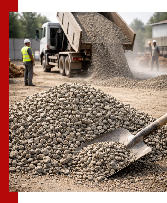 Доставка гравия фракции 20-40 в Озёрске с самосвалами