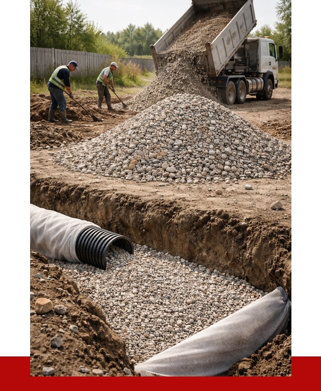 Гравий для дренажа в Озёрске от 2231 р., доставка ПРОНЕРУДОзр