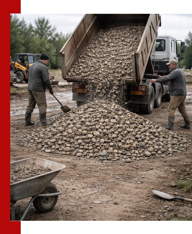 Доставка гальки речной оптом и в розницу в Озёрске