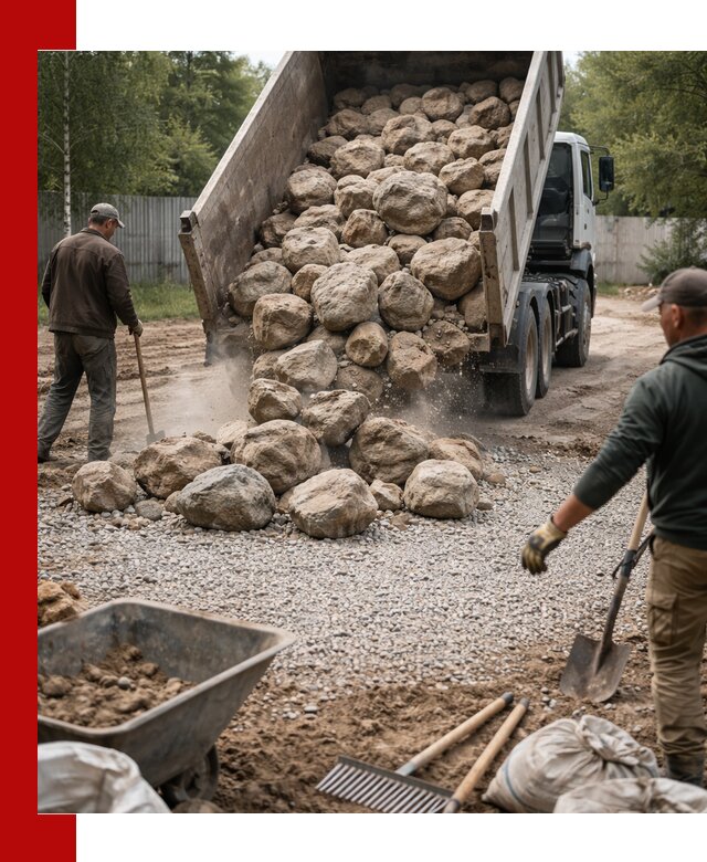 Доставка и укладка булыжника в Озёрске
