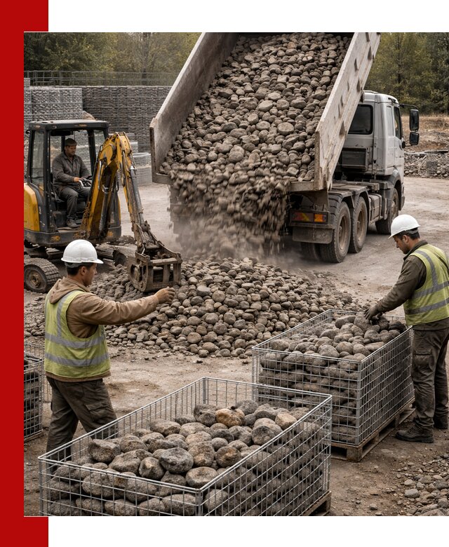 Камень для габионов фракция 100–201 в Озёрске