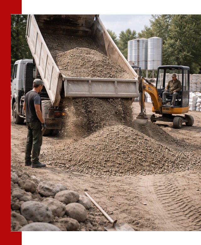 Доставка ПГС С3 в Озёрске самосвалами и миксерами