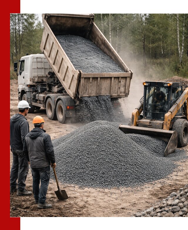 Гранитный отсев 0-5 с доставкой и разгрузкой в Озёрске