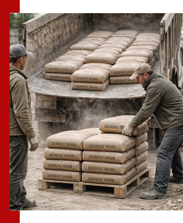 Цемент М500 с доставкой самосвалом в Озёрске