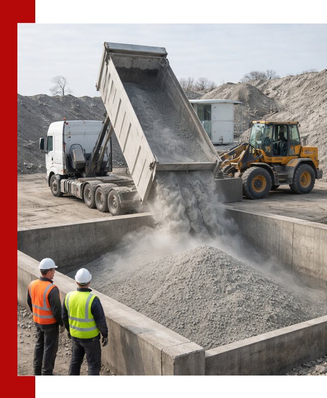 Доставка цемента навалом в Озёрске крупными партиями