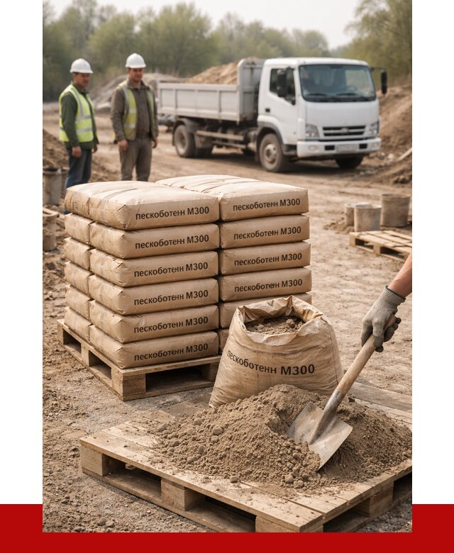 Пескобетон М300 в Озёрске с доставкой от 4716 р. за куб | ПРОНЕРУДОзр
