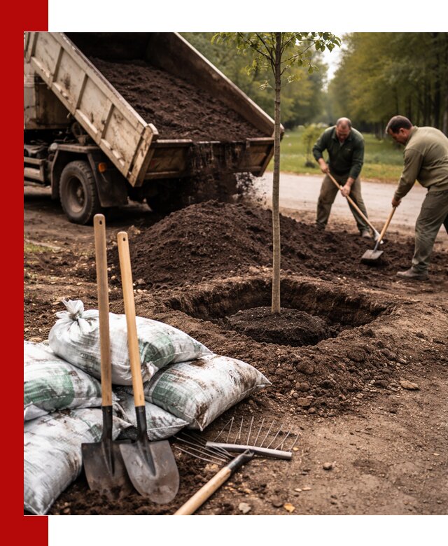 Грунт для посадки деревьев в Озёрске — доставка и подготовка почвы