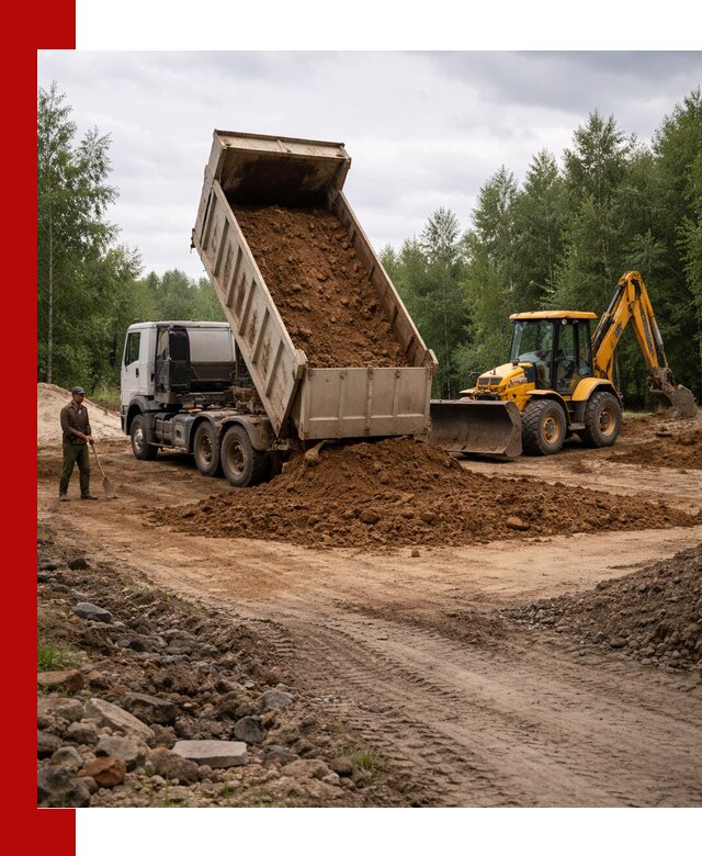 Доставка суглинка самосвалами в Озёрске подсыпка и планировка