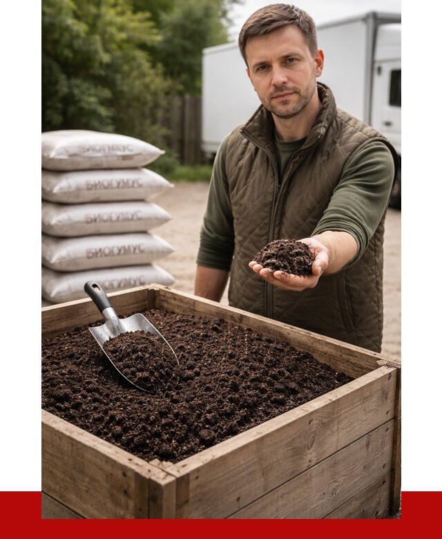 Купить биогумус в Озёрске с доставкой от 8621 р. за куб | ПРОНЕРУДОзр