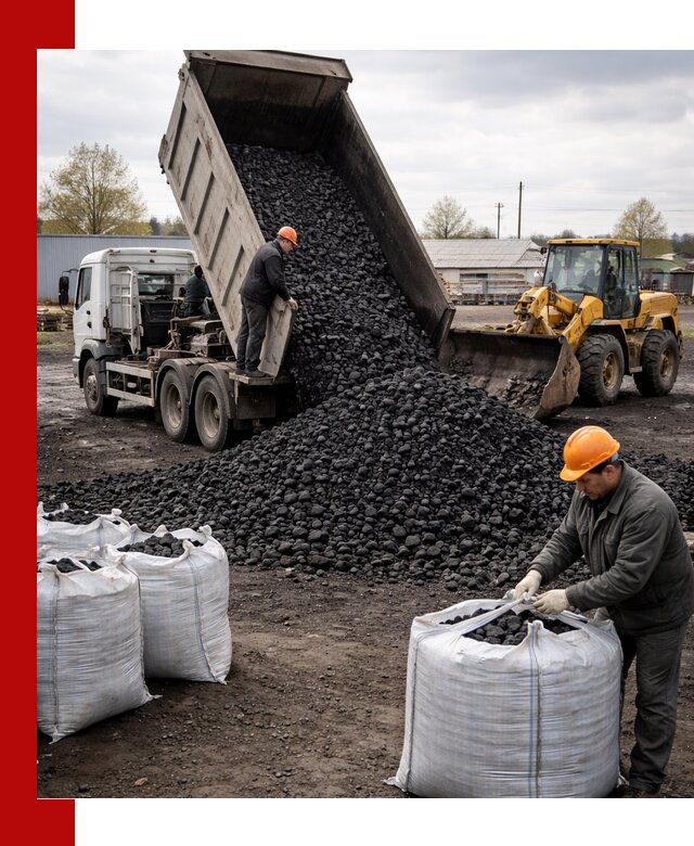Доставка каменного угля в Озёрске оптом и в розницу