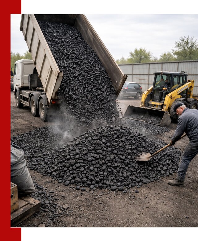 Доставка угля орех в Озёрске оптом и в розницу