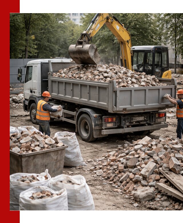 Вывоз строительного мусора в Озёрске с самосвалами и контейнерами