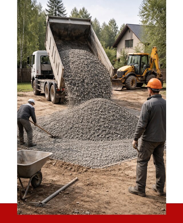 Отсыпка участка щебнем в Озёрске от 6592 р. ПРОНЕРУДОзр