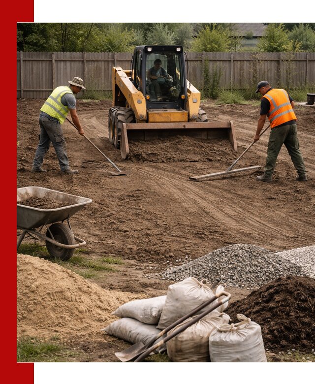 Выравнивание участка под строительство и благоустройство в Озёрске